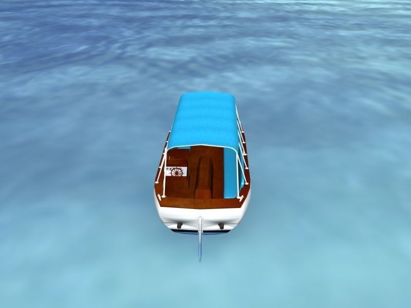 Tour Boat 3D model_6