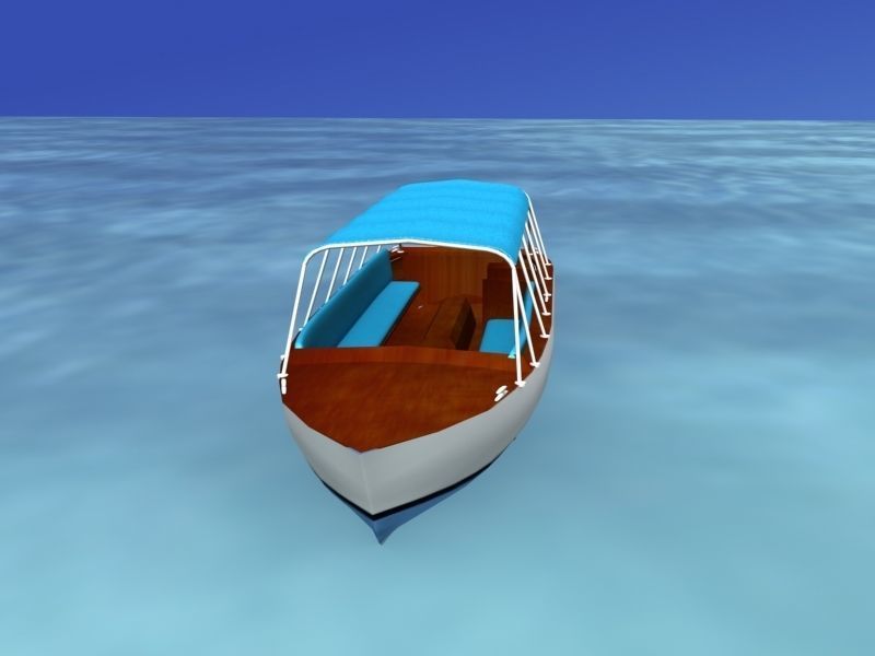 Tour Boat 3D model_1