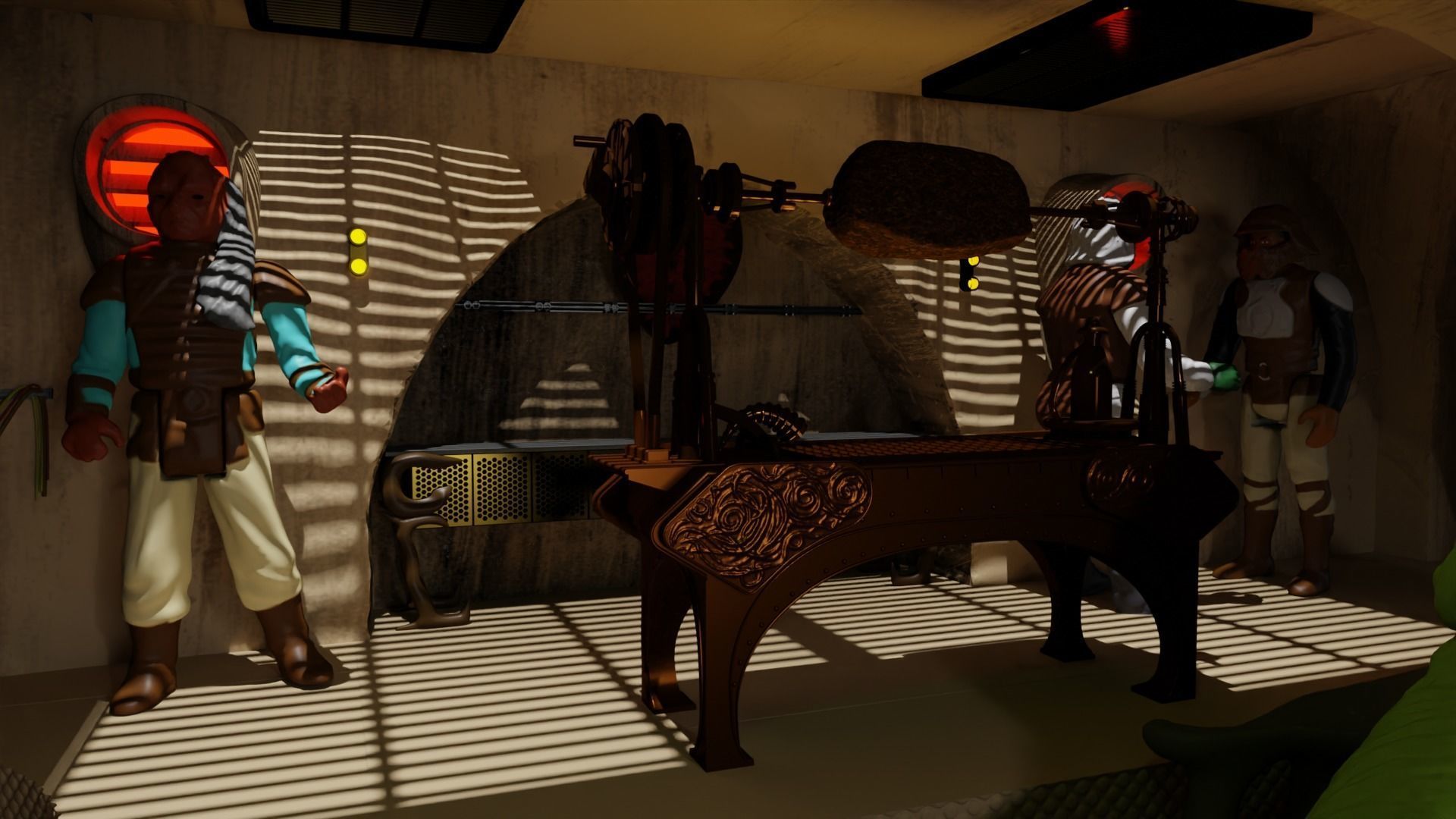 Jabbas Throne Room - Throne Areas - Complete set  1-12 scale 3D Model Collection_2