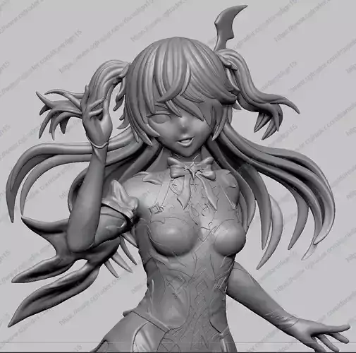 Fischl Genshin Impact HIDEF KEYED 3D print model 3D print model