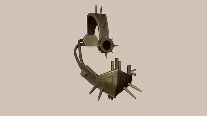 Steampunk Face Mask - SciFi Character Design Low-poly 3D model