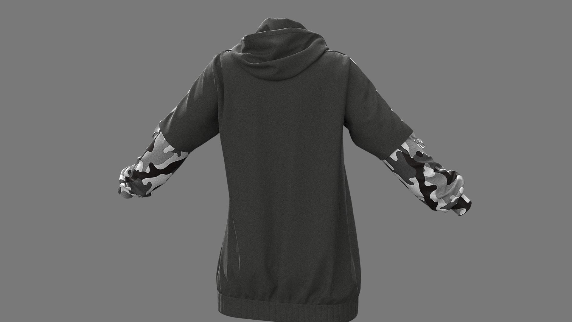 Female outfit Marvelous Designer project 3D model_3