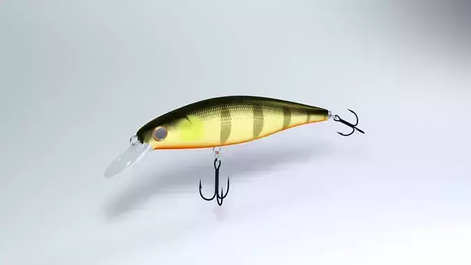 Crankbait fishing lure 3D model