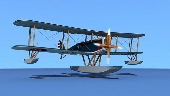 Airco DH-4 US Marines Seaplane 3D model