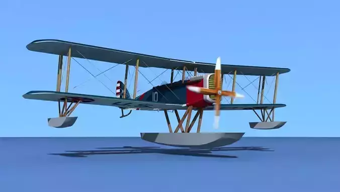 Airco DH-4 US Navy Seaplane 3D model