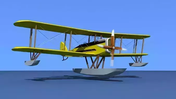 Airco DH-4 V04 Bush Seaplane 3D model