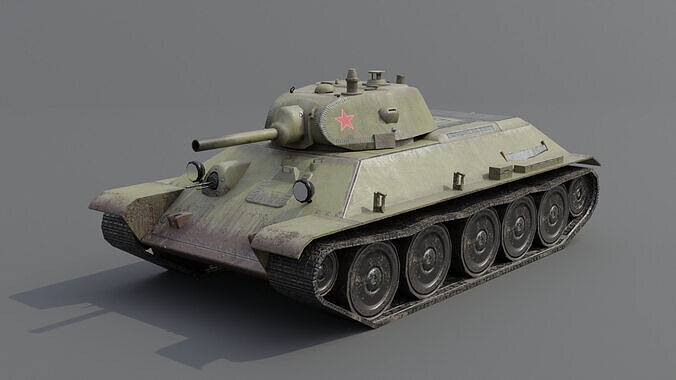  T34-76 1940 Medium Tank Low-poly 3D model