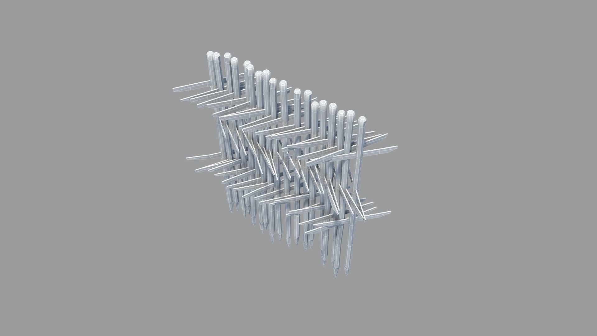 Historic hay rack Low-poly 3D model_19