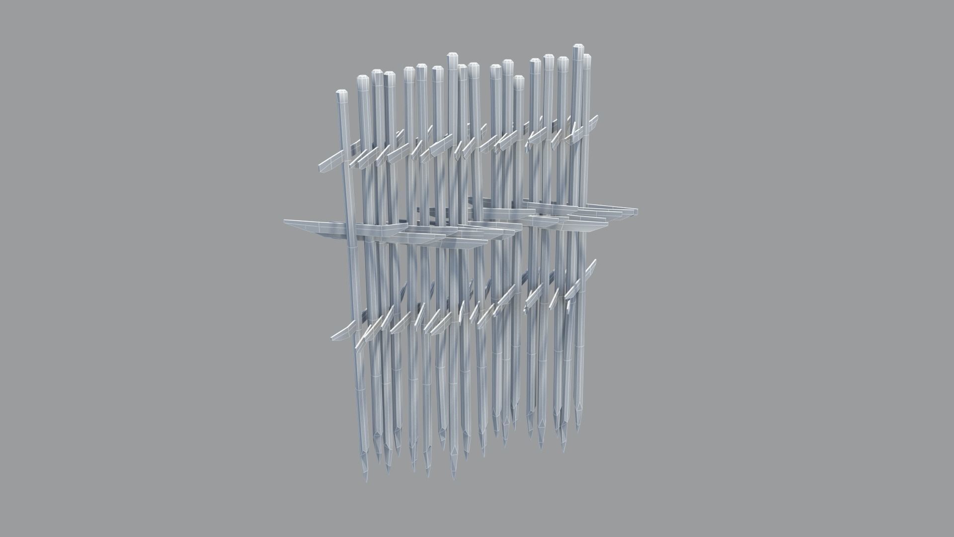Historic hay rack Low-poly 3D model_18