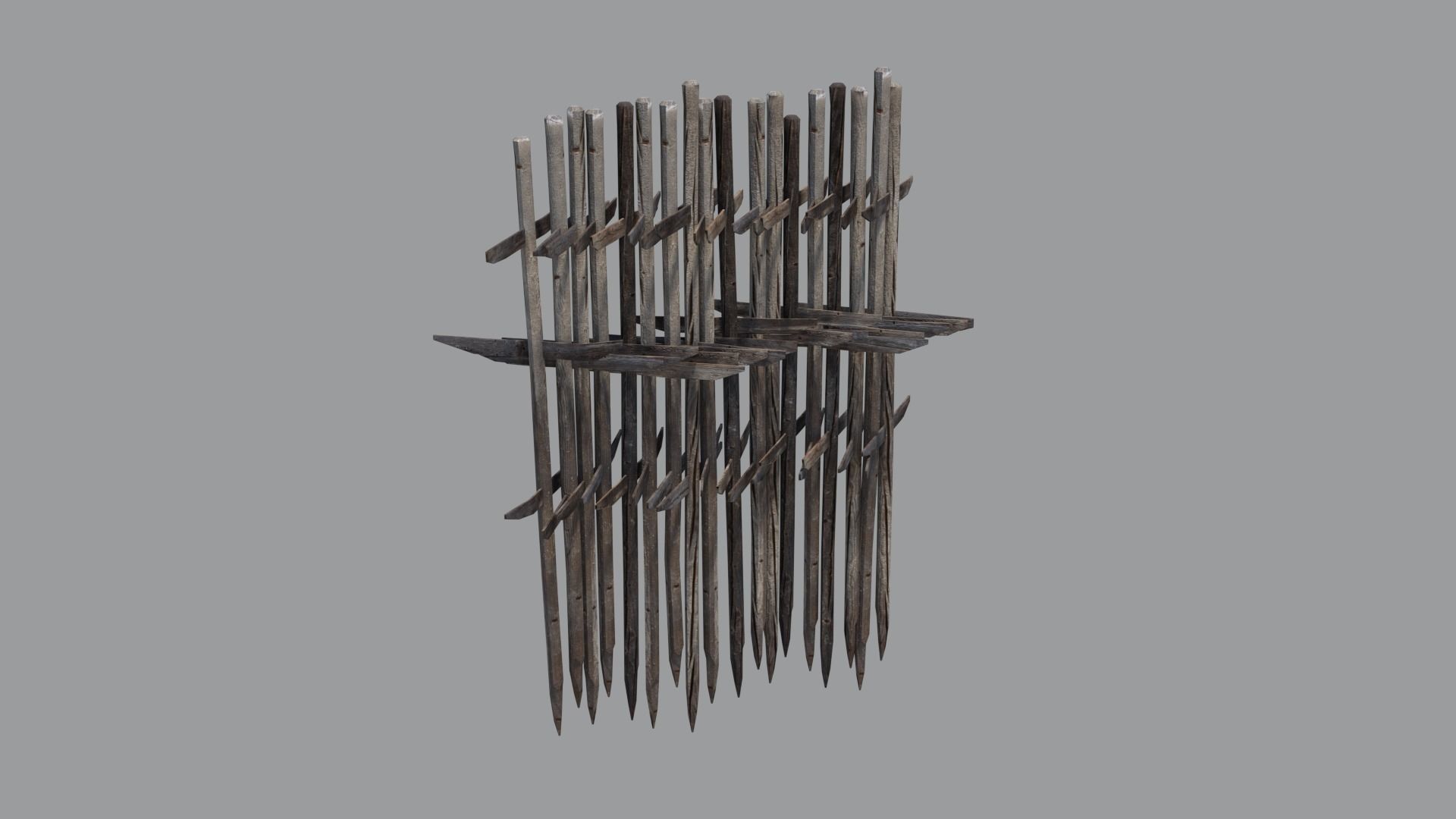 Historic hay rack Low-poly 3D model_10
