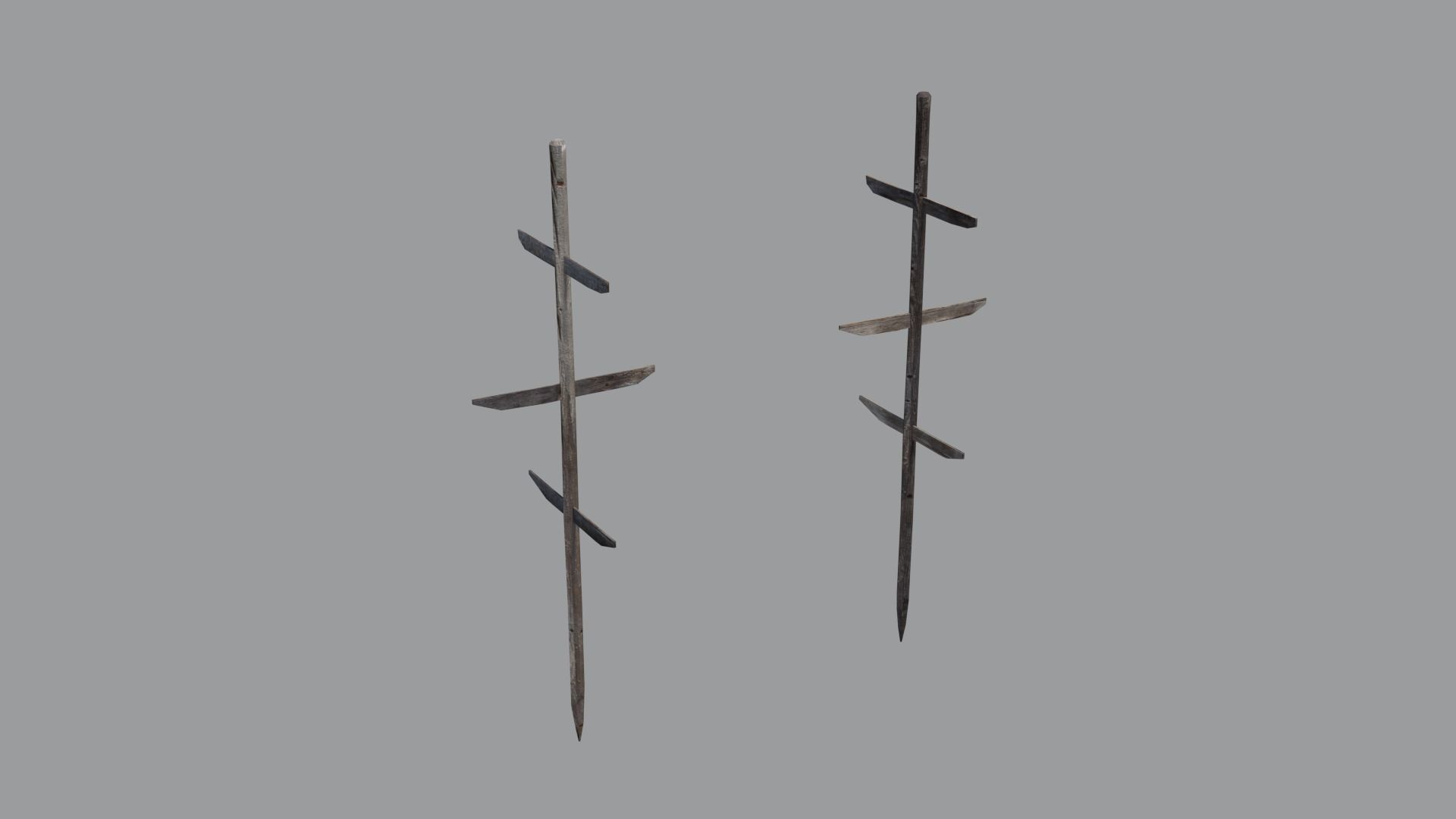 Historic hay rack Low-poly 3D model_8
