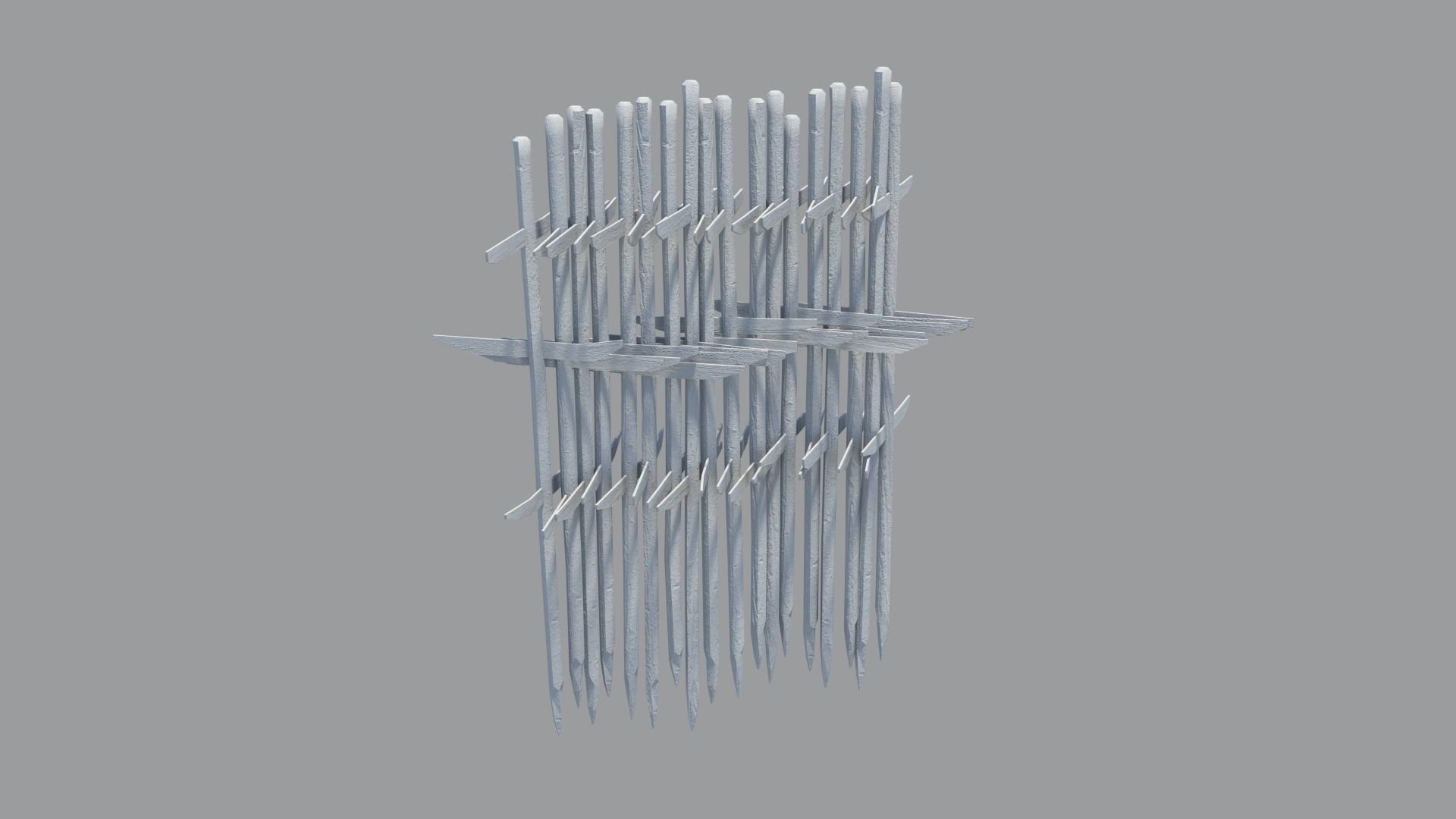 Historic hay rack Low-poly 3D model_22