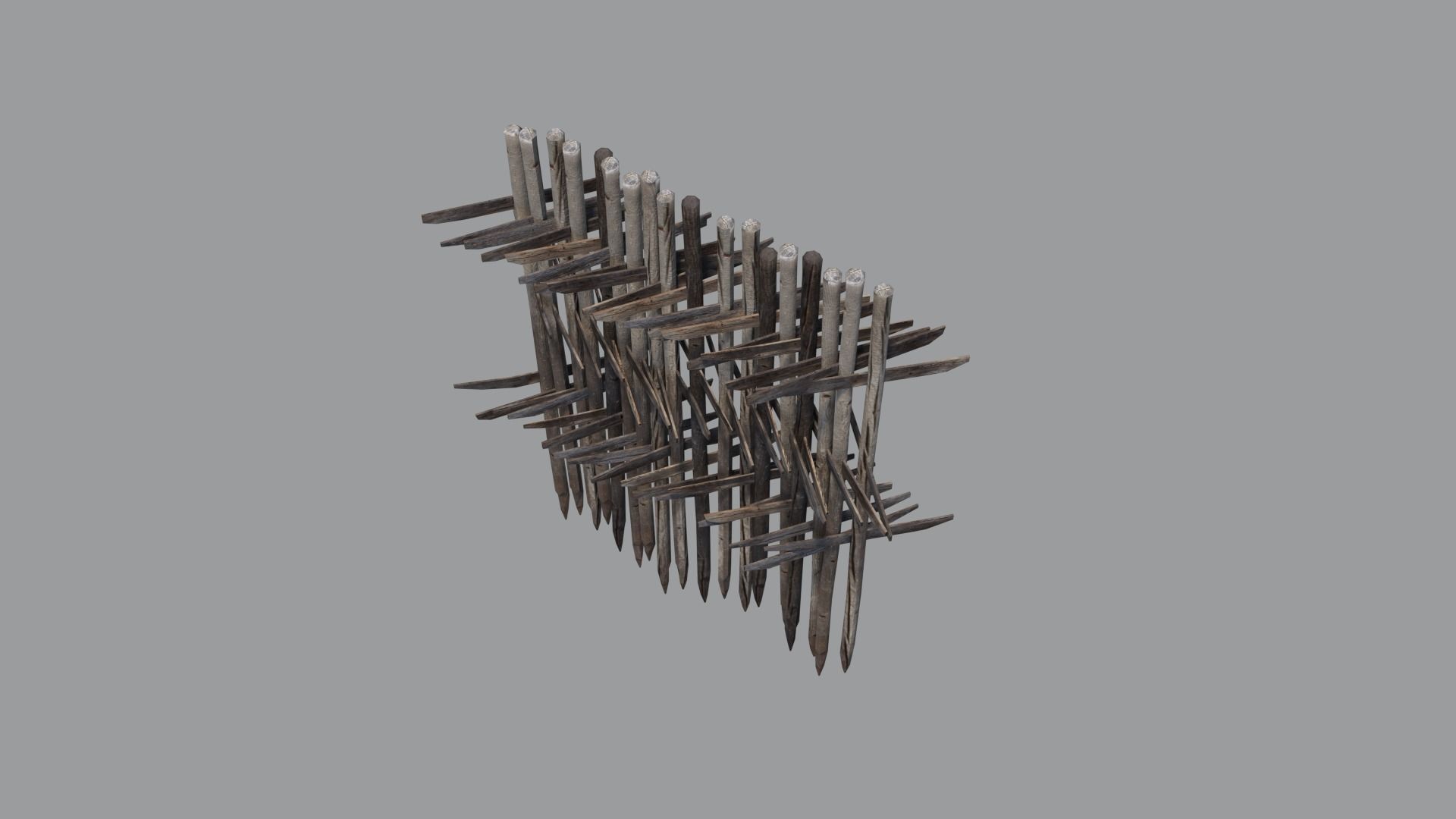 Historic hay rack Low-poly 3D model_11