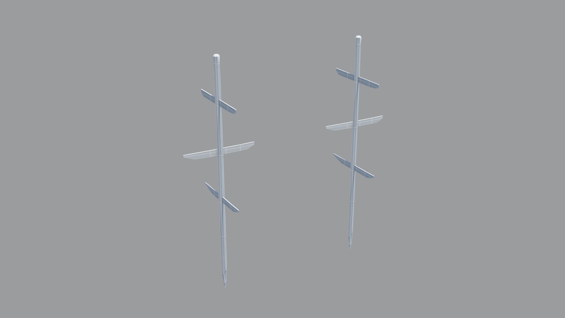 Historic hay rack Low-poly 3D model_16