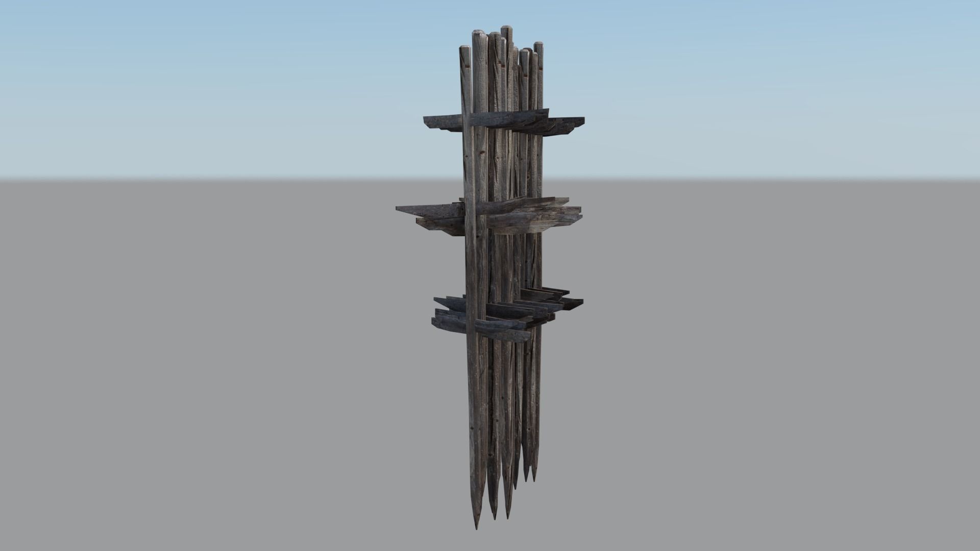 Historic hay rack Low-poly 3D model_13