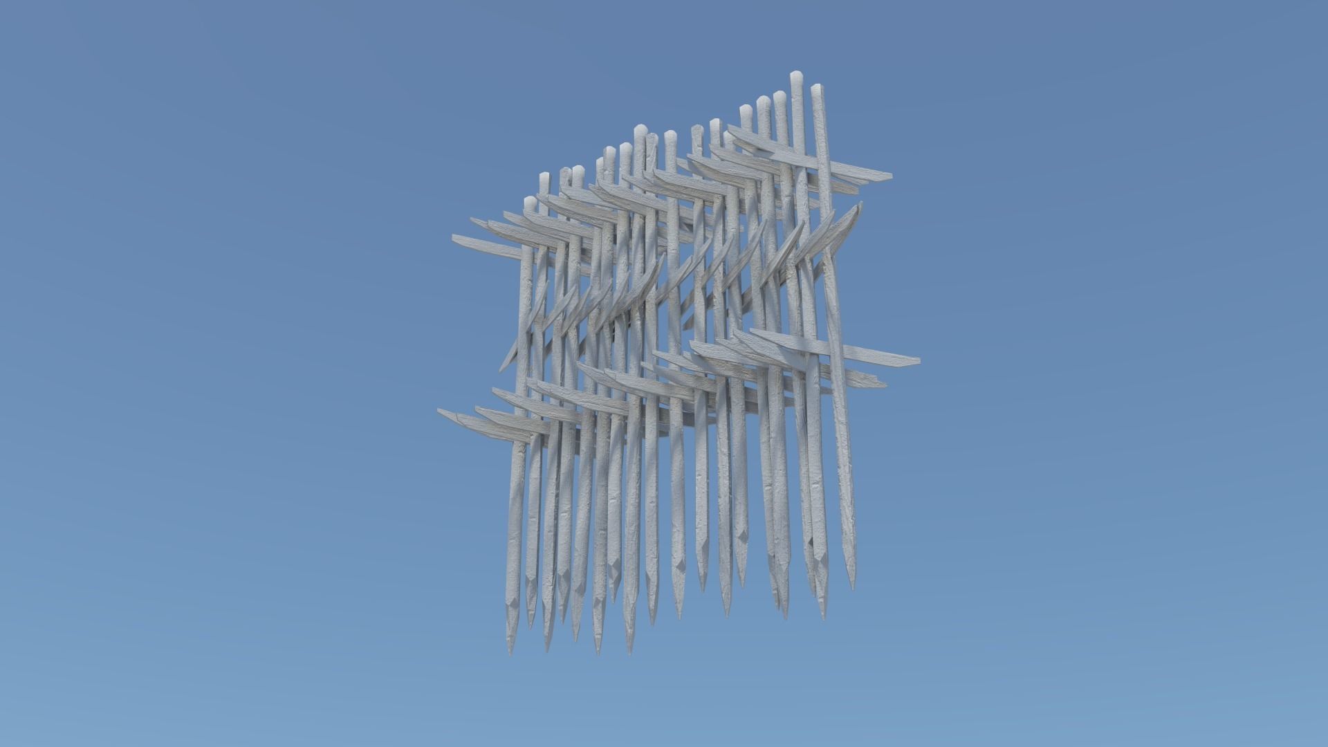 Historic hay rack Low-poly 3D model_31