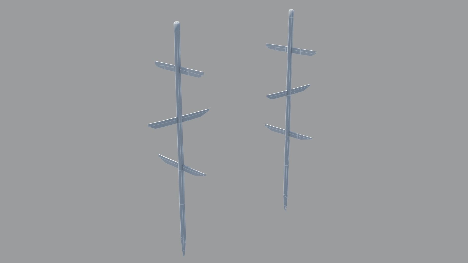 Historic hay rack Low-poly 3D model_24