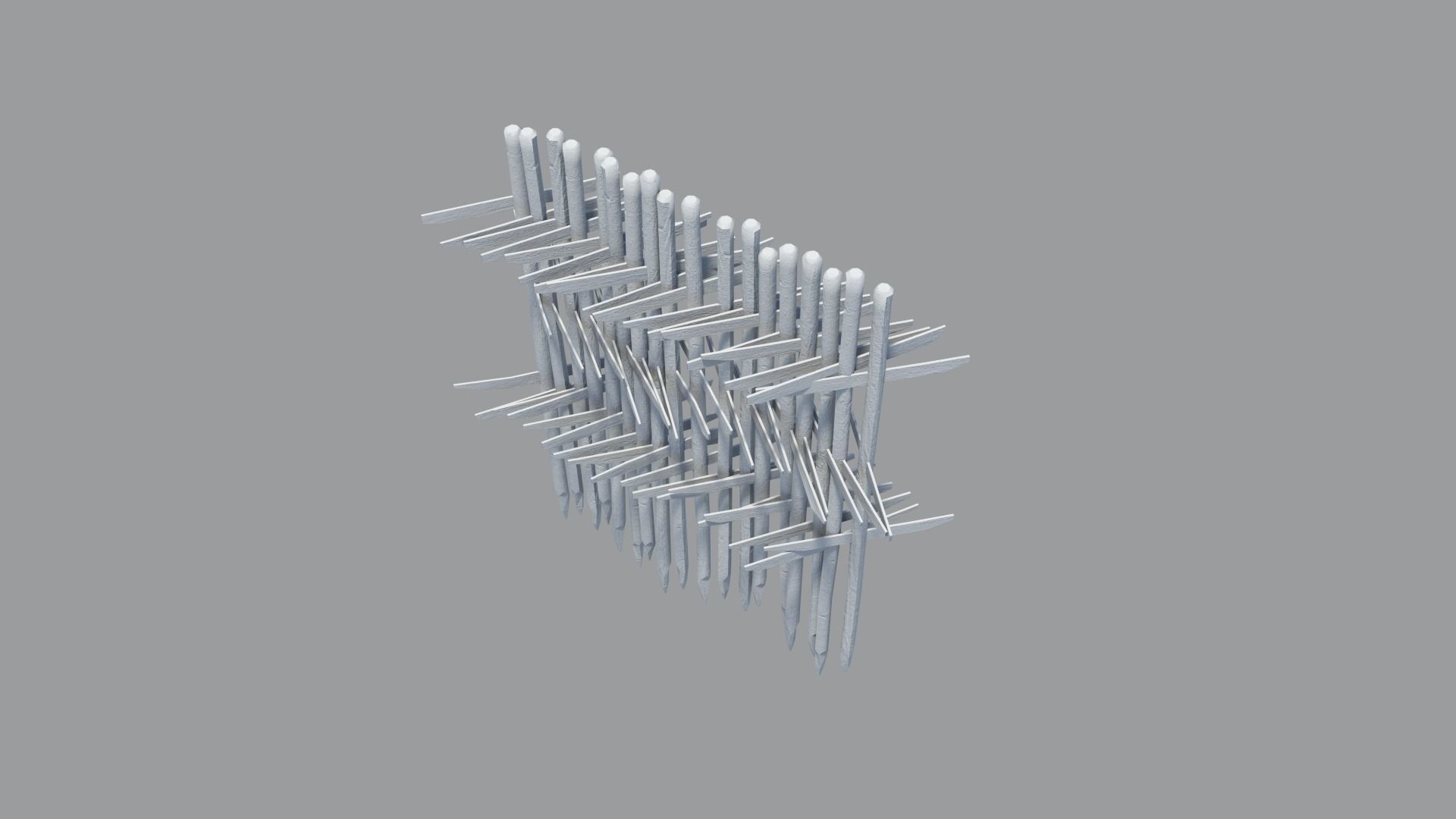 Historic hay rack Low-poly 3D model_23