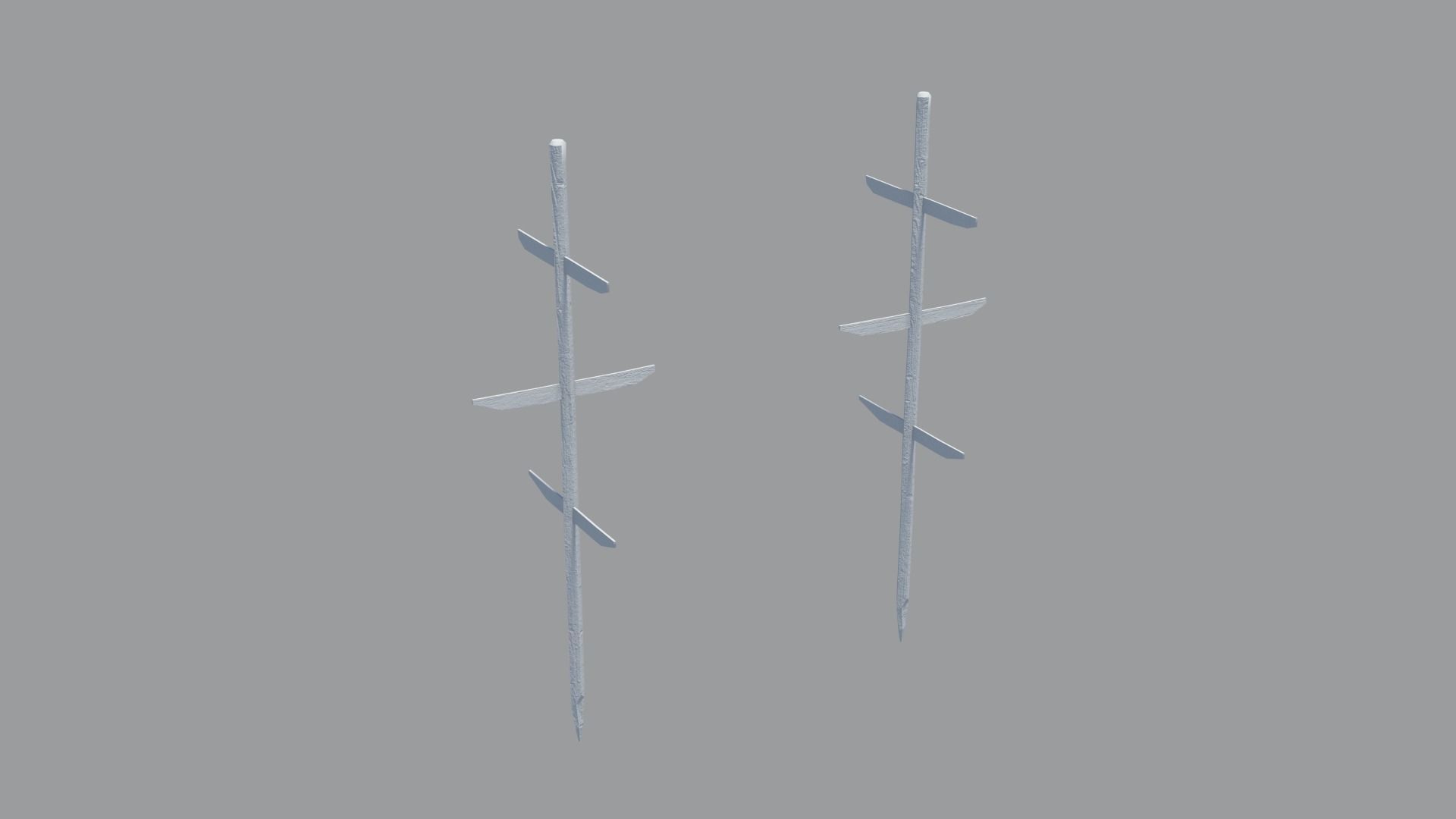 Historic hay rack Low-poly 3D model_15