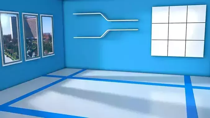 meninguyim empty room with walls 3D print model