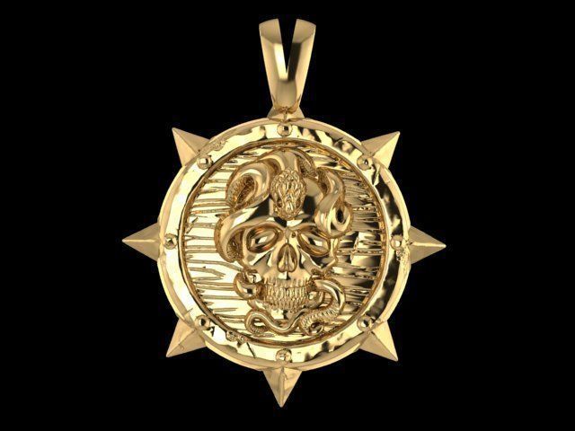 SKULL PANDANT 3D print model_1