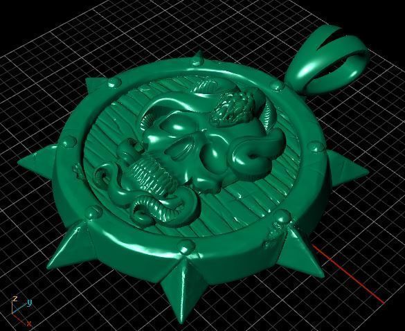 SKULL PANDANT 3D print model_4