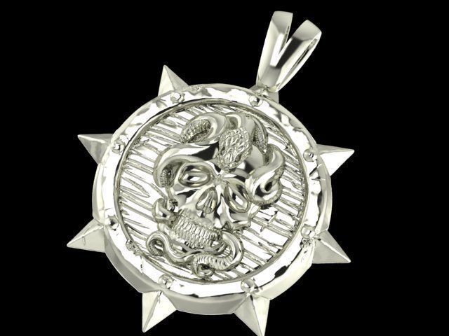 SKULL PANDANT 3D print model_2