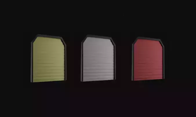 Simple Low Poly Industrial Door 