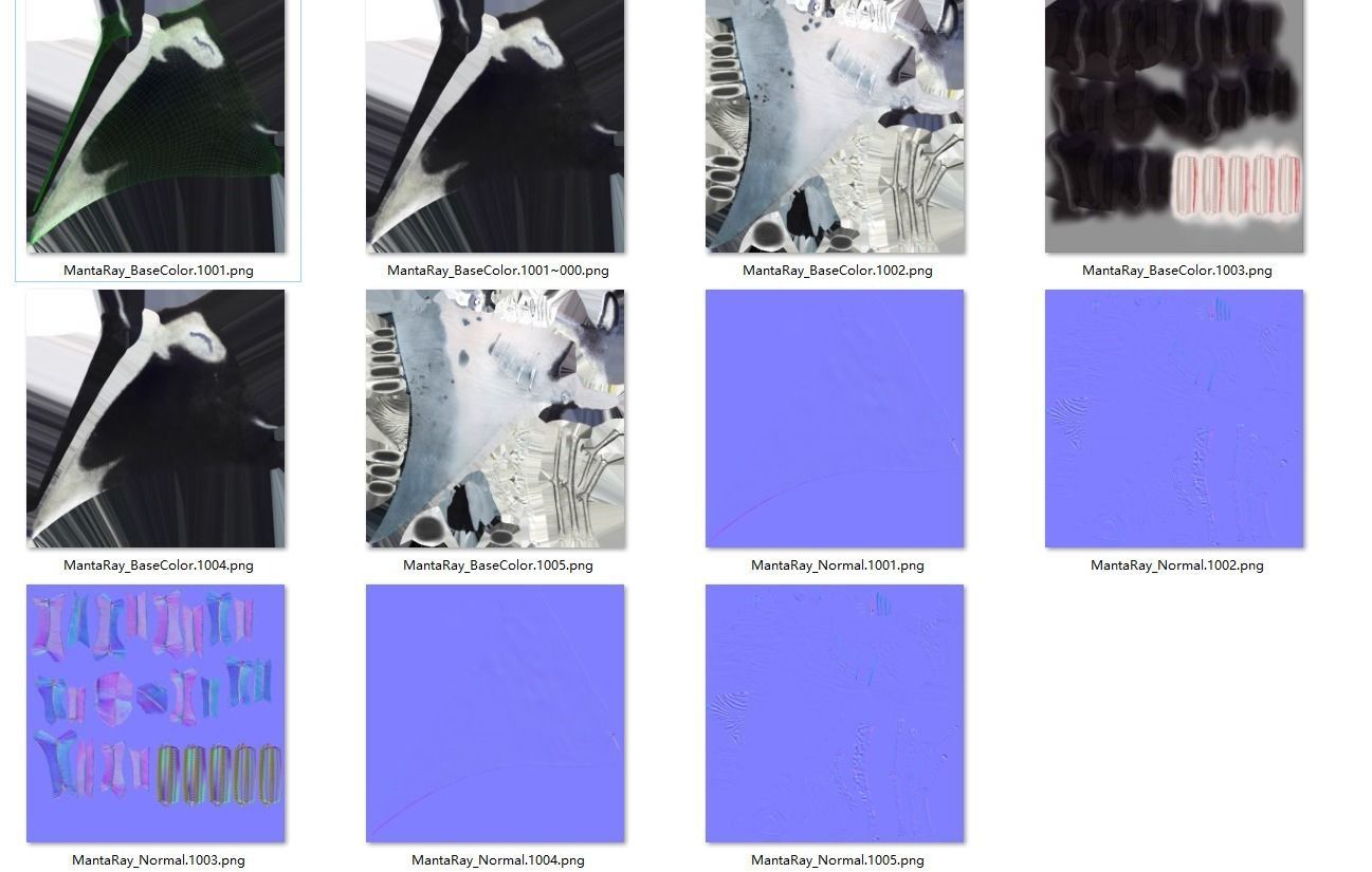 Manta Ray Animated 3D model_21