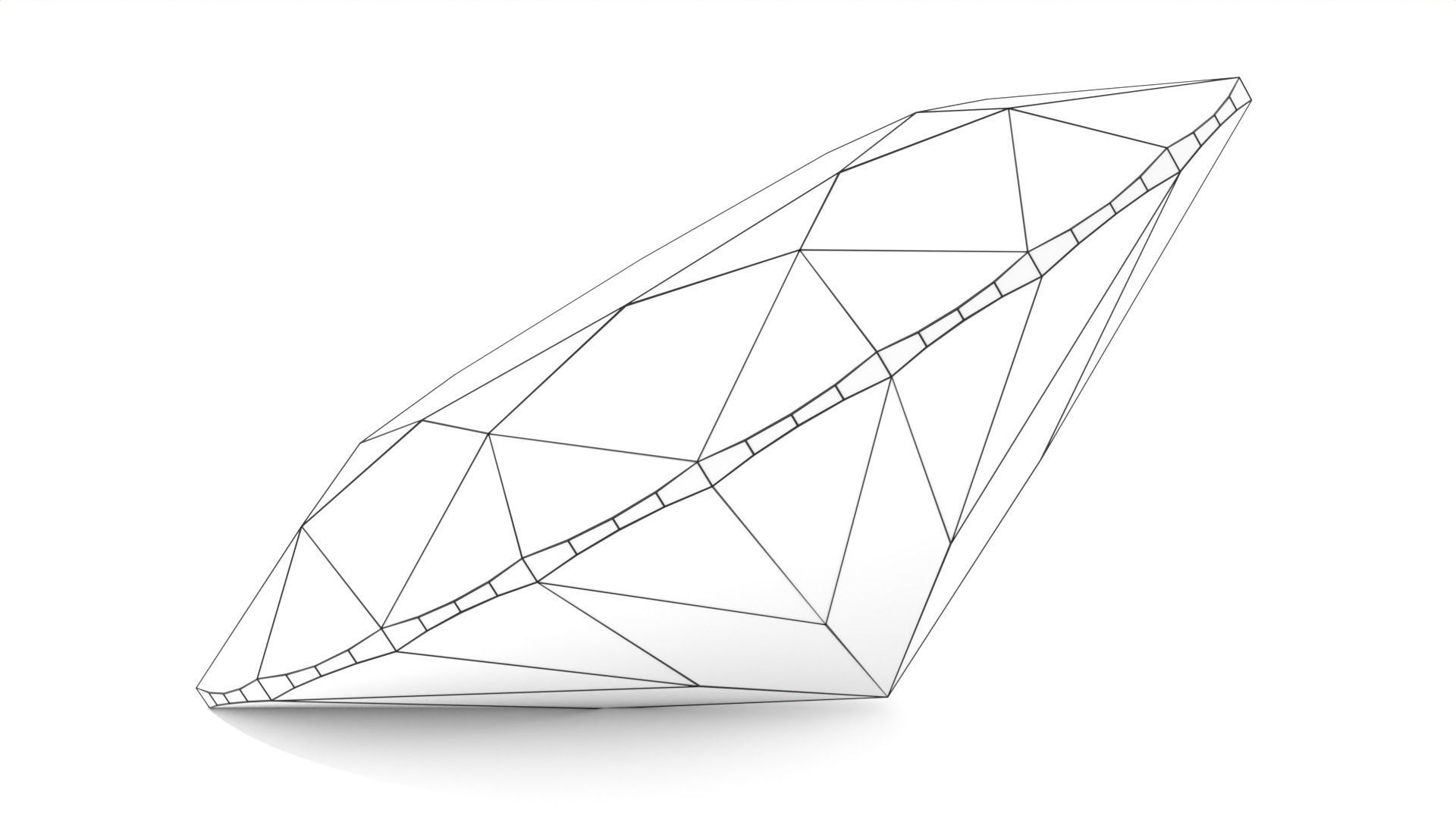 Citrine Gem - Marquise Cut 3D print model_6