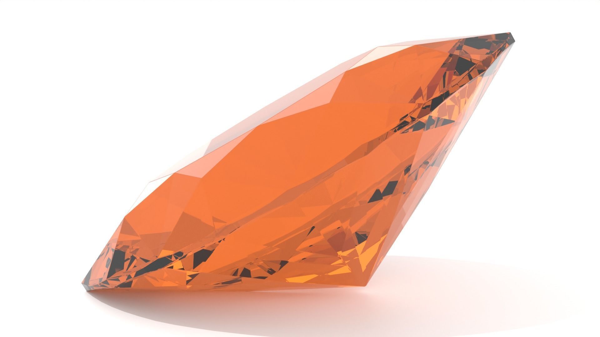 Citrine Gem - Marquise Cut 3D print model_1