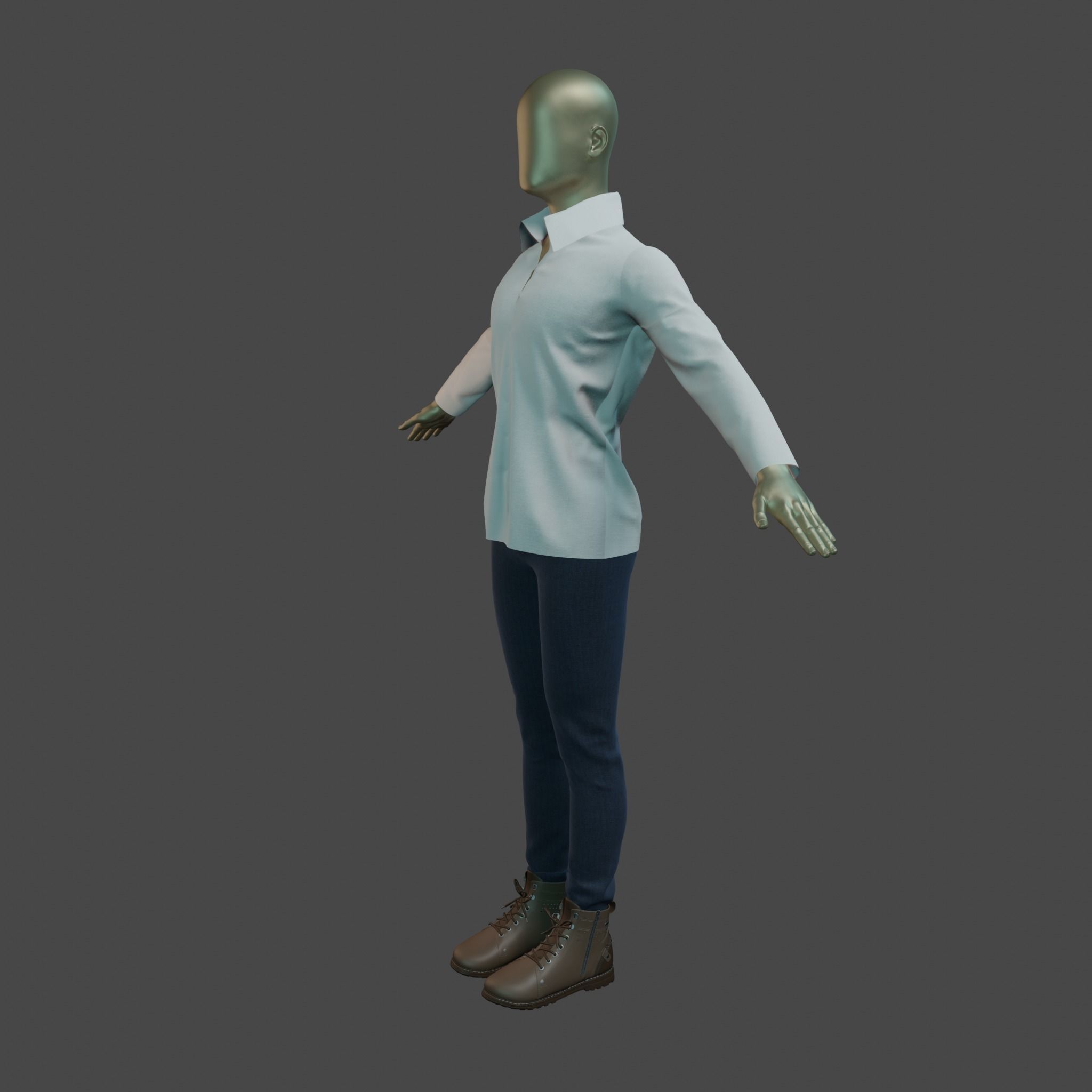 Basic Mannequin Rig 3D model Blender Rig Male Base Mannequin Set for Sculpting VR / AR ...
