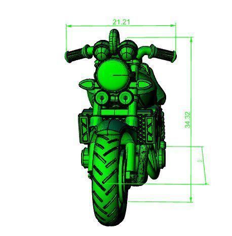 motorcycle pendant 3D print model_4