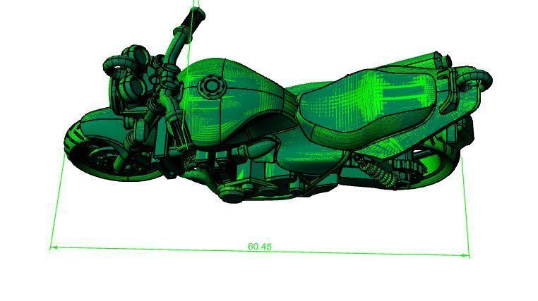 motorcycle pendant 3D print model_2