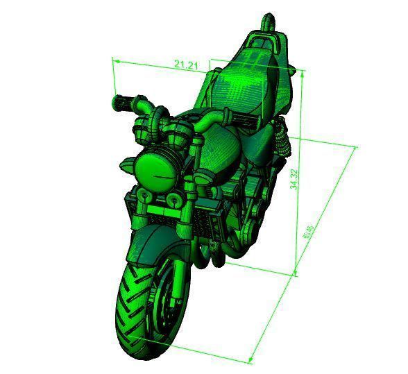motorcycle pendant 3D print model_3
