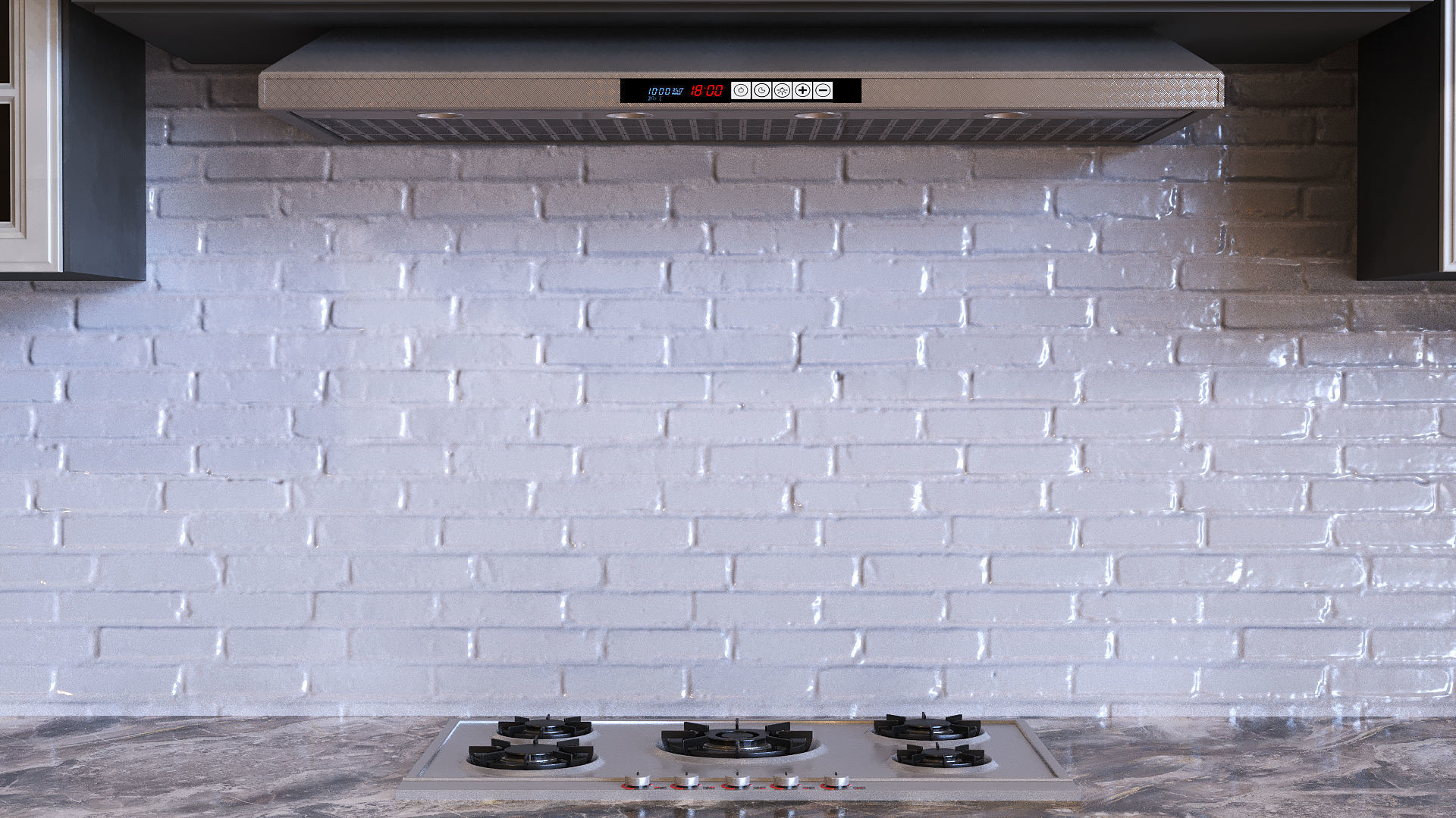 kitchen set 009 PBR MTL Low-poly 3D model_8