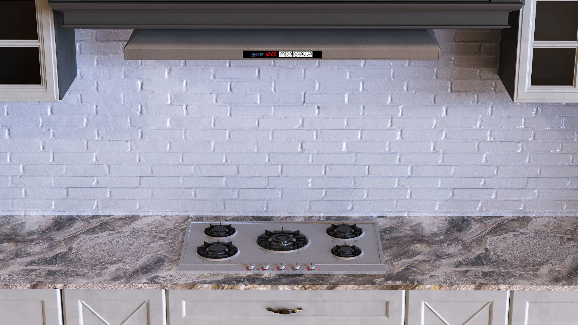 kitchen set 009 PBR MTL Low-poly 3D model_4