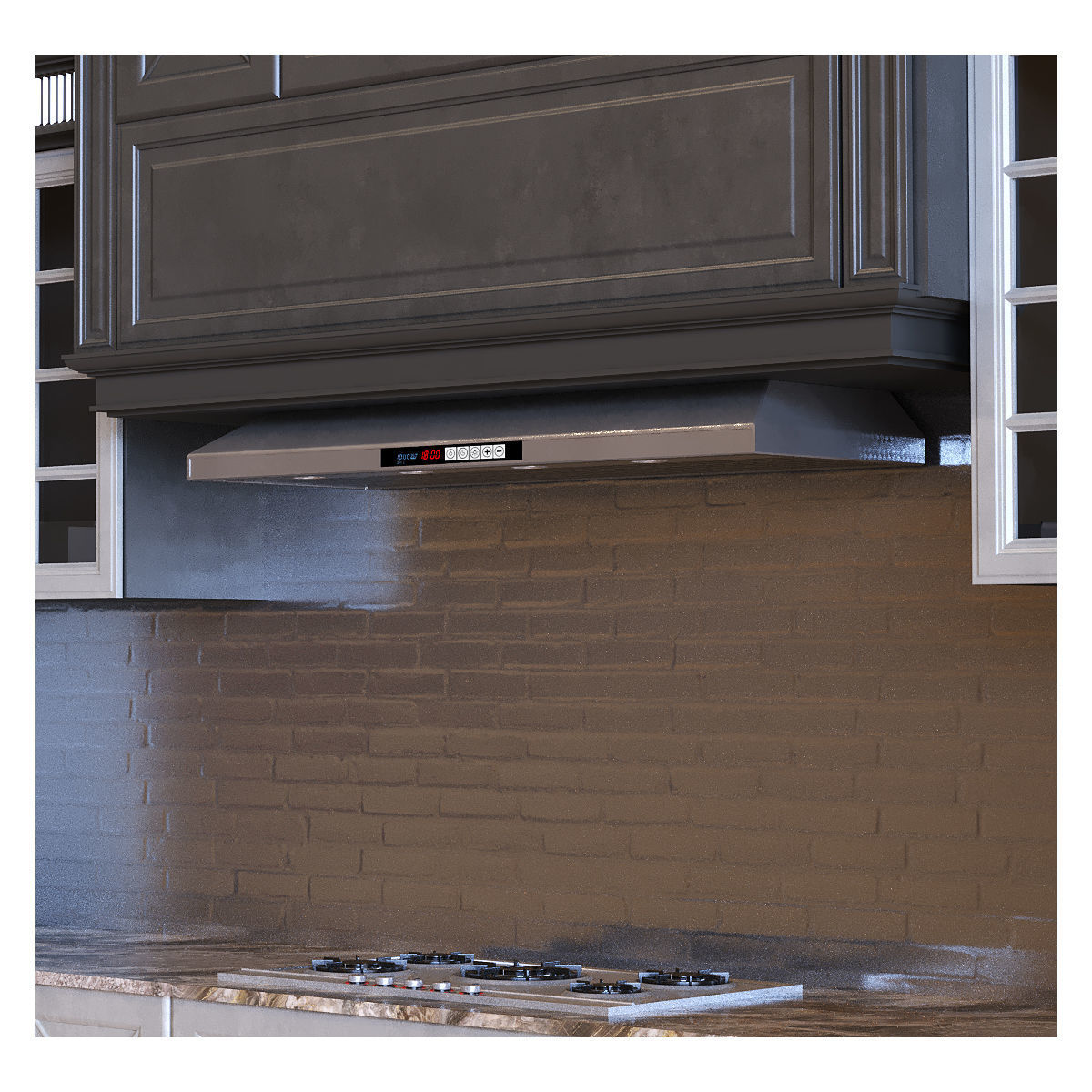 kitchen set 009 PBR MTL Low-poly 3D model_13