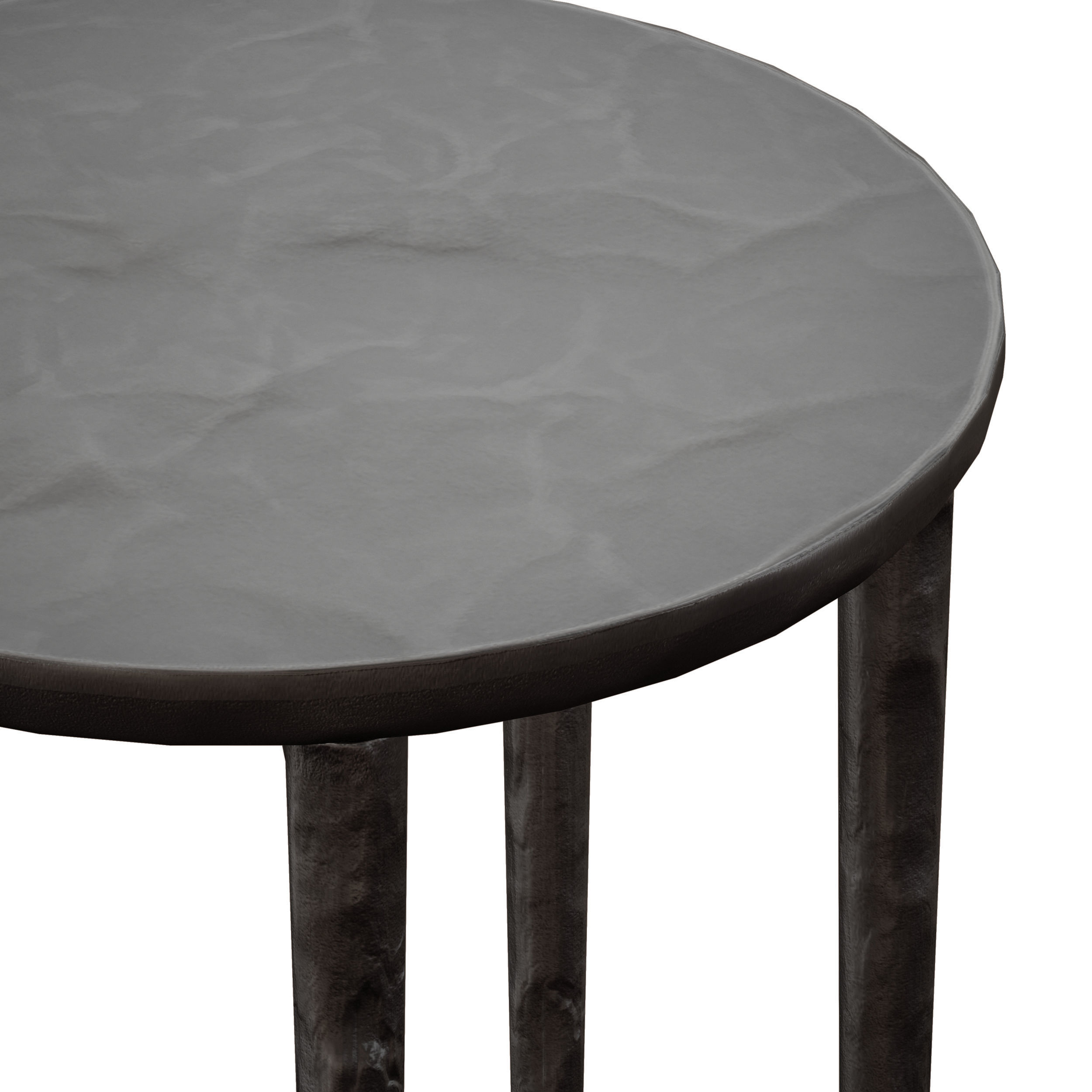 Staal Cast Aluminum End Table Crate and Barrel 3D model_9