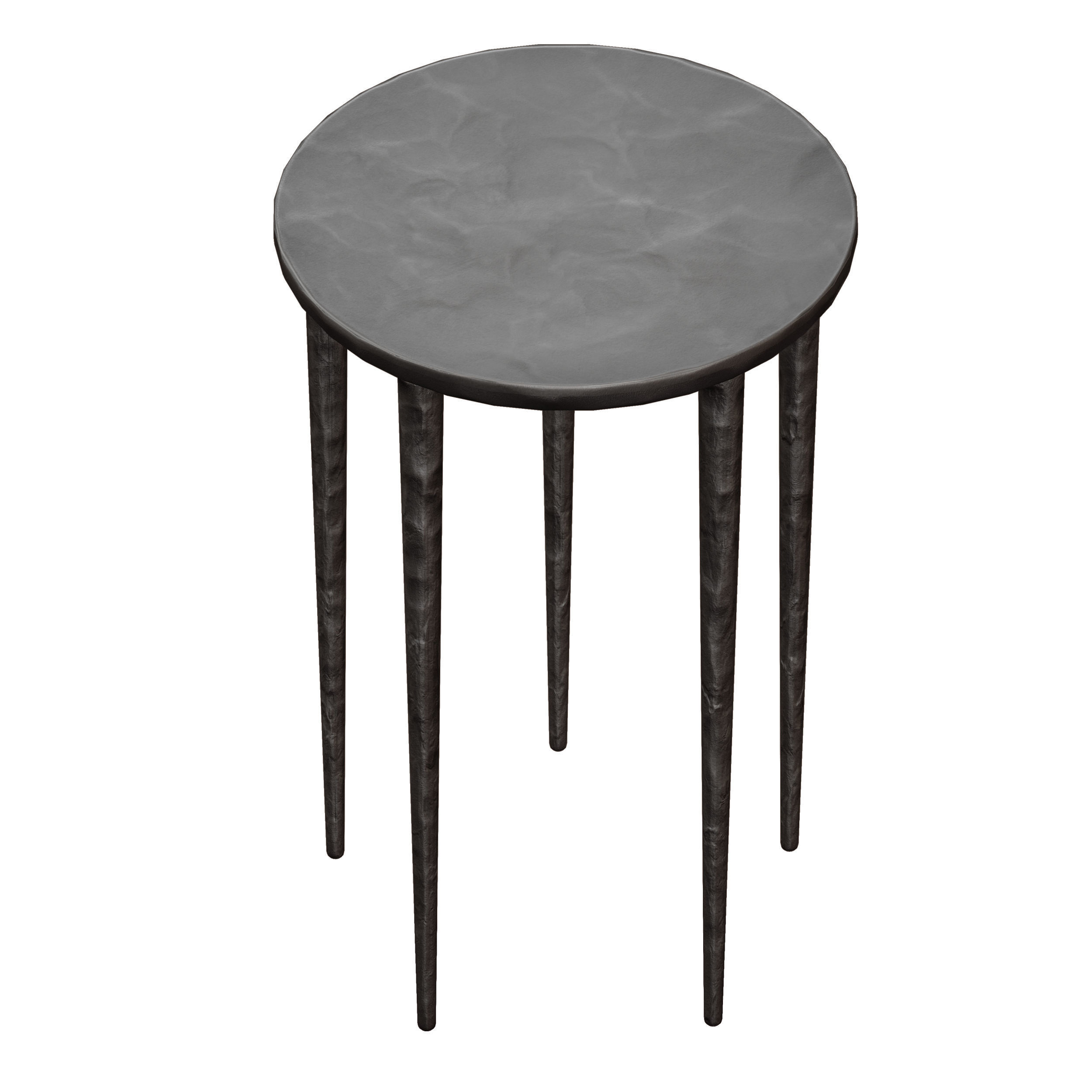 Staal Cast Aluminum End Table Crate and Barrel 3D model_3