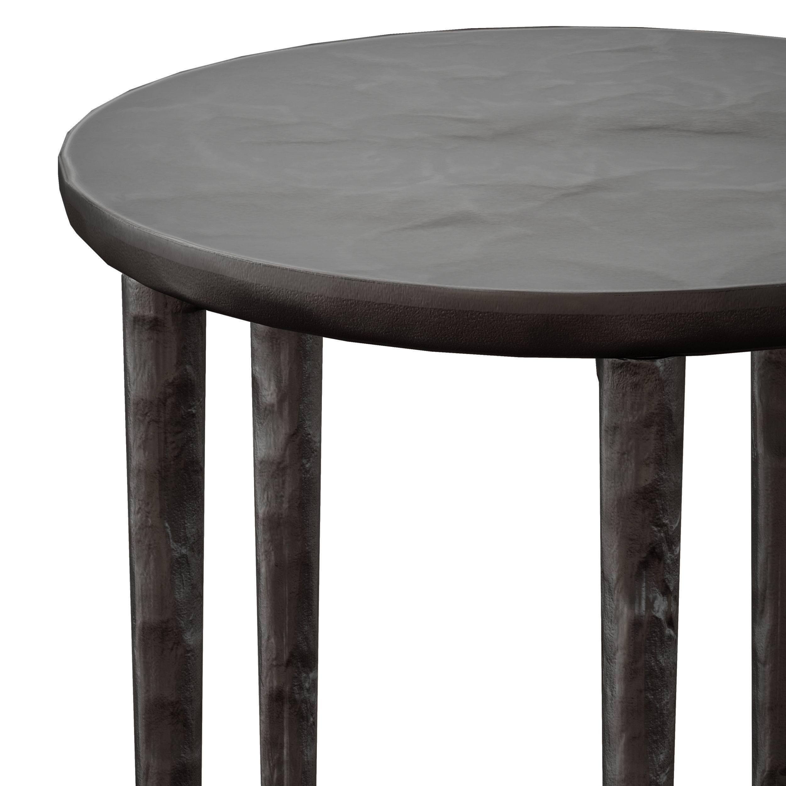 Staal Cast Aluminum End Table Crate and Barrel 3D model_8