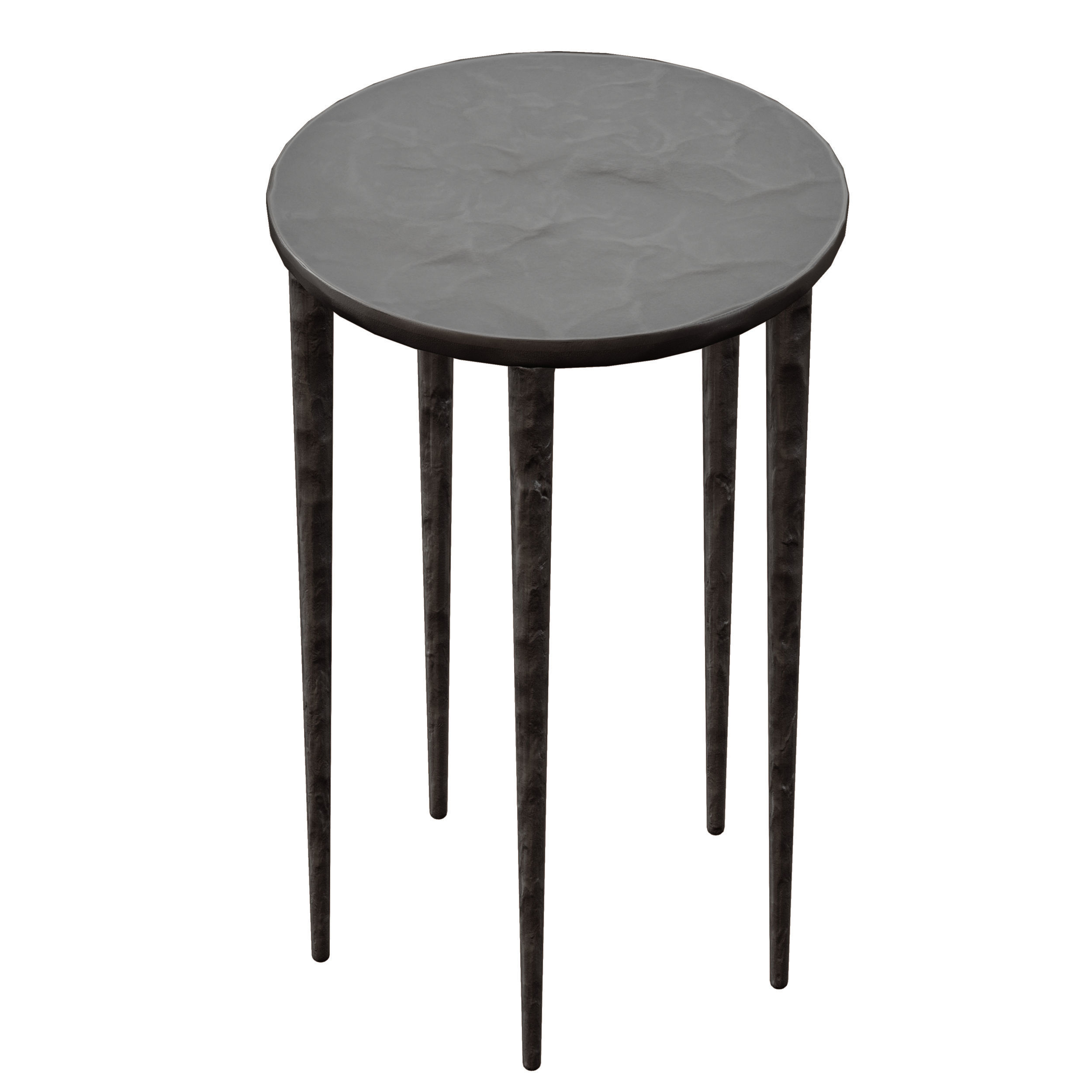 Staal Cast Aluminum End Table Crate and Barrel 3D model_7