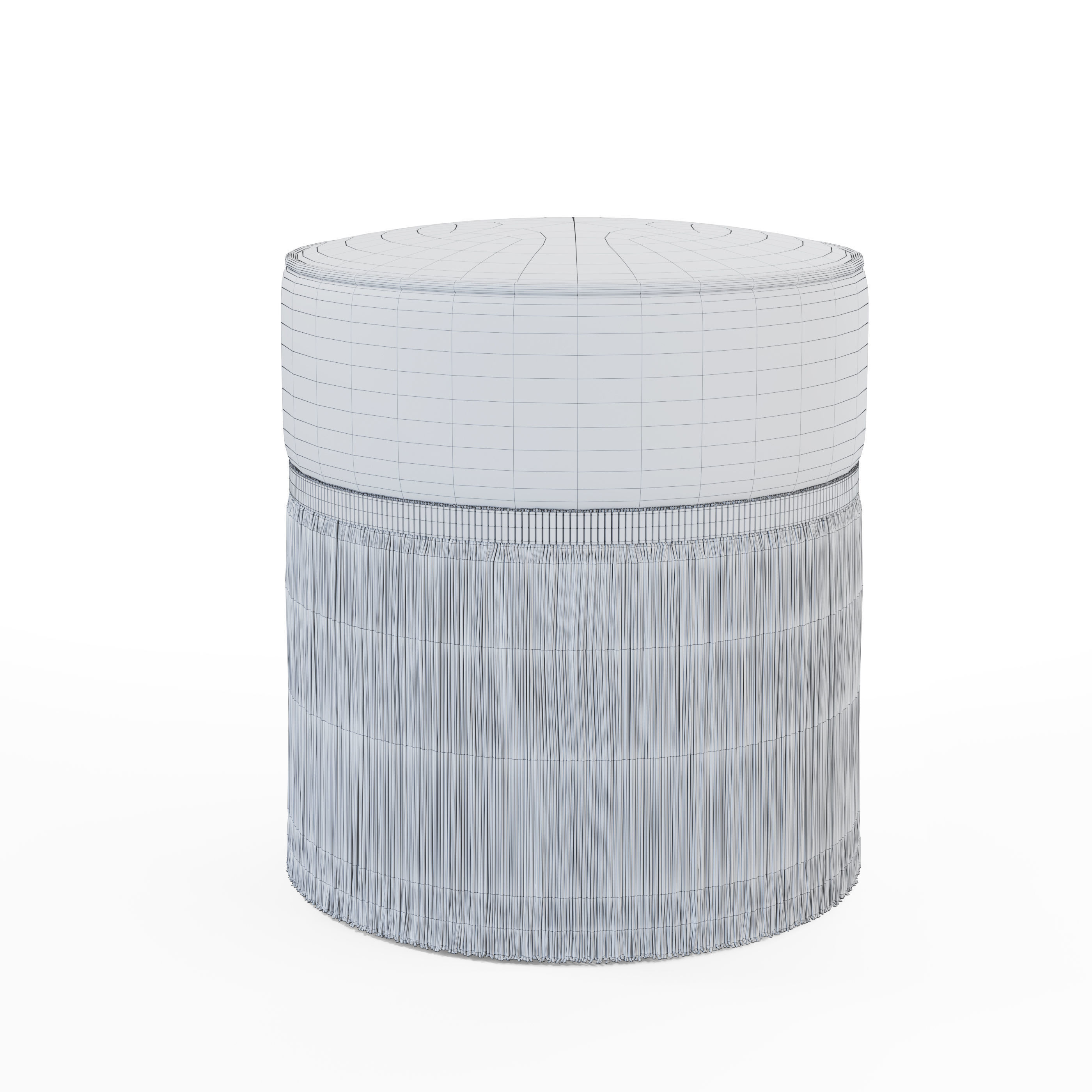 Couture Plain Pouf 3D model_5