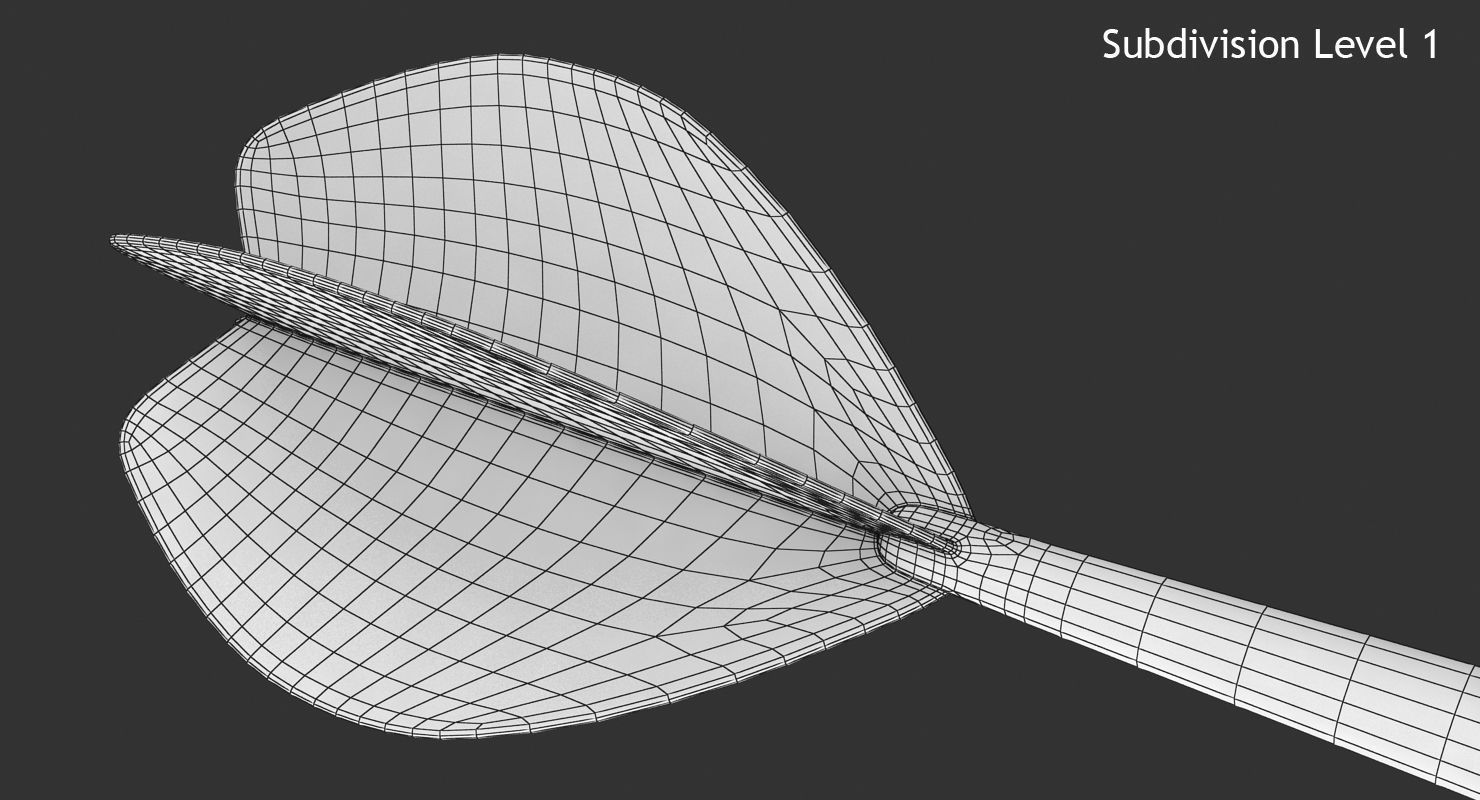 Red Dart Low-poly 3D model_14