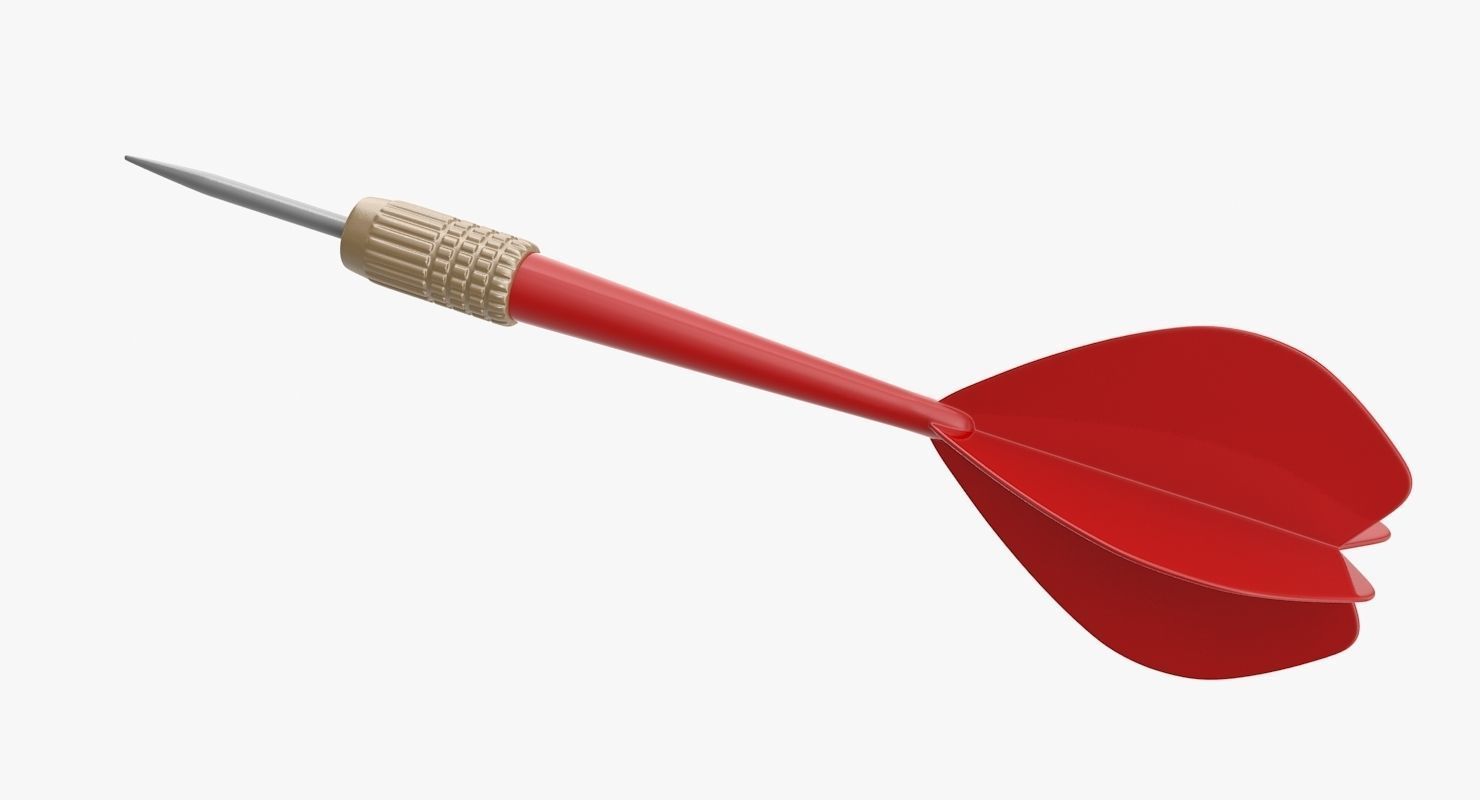 Red Dart Low-poly 3D model_4