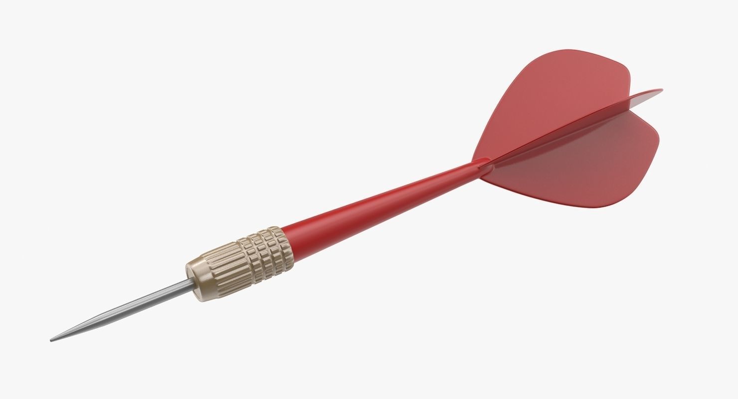 Red Dart Low-poly 3D model_3