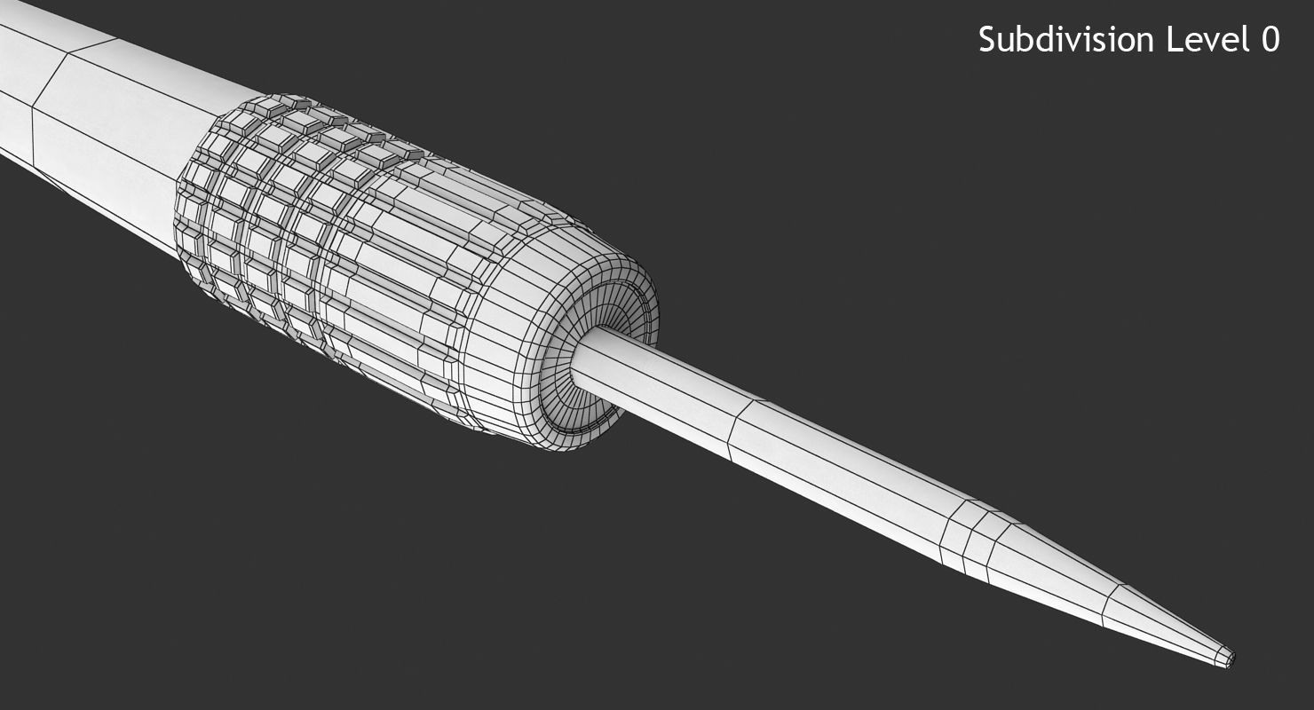 Red Dart Low-poly 3D model_11