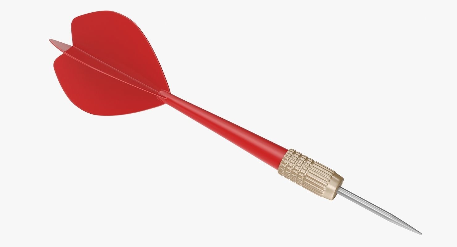 Red Dart Low-poly 3D model_1