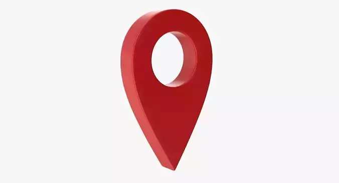 Map Pointer Low-poly 3D model