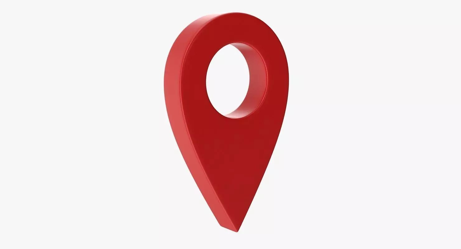 Map Pointer Low-poly 3D model_0